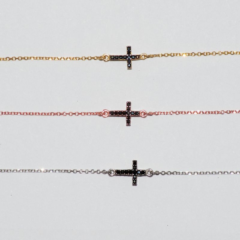B026 Double Faced Cross Bracelet