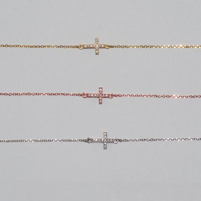 B026 Double Faced Cross Bracelet