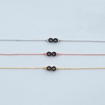 B072 Double Faced Infinity Design Bracelet Size 2
