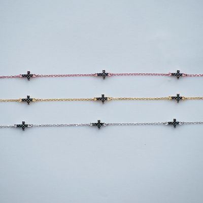 B077 Double Faced Cross Bracelet