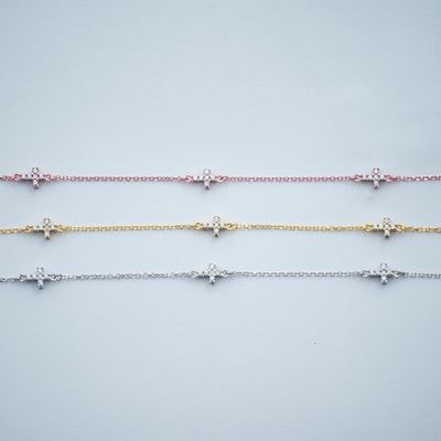 B077 Double Faced Cross Bracelet