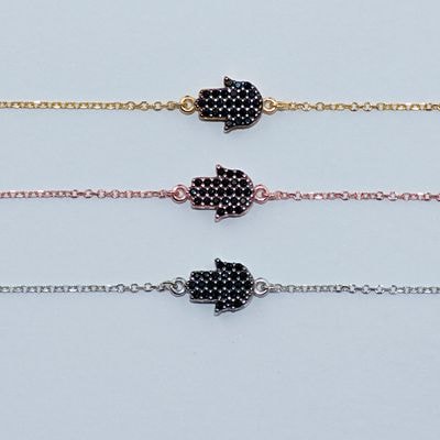 B086 Double Faced Hand Of Fatima Bracelet Size 1