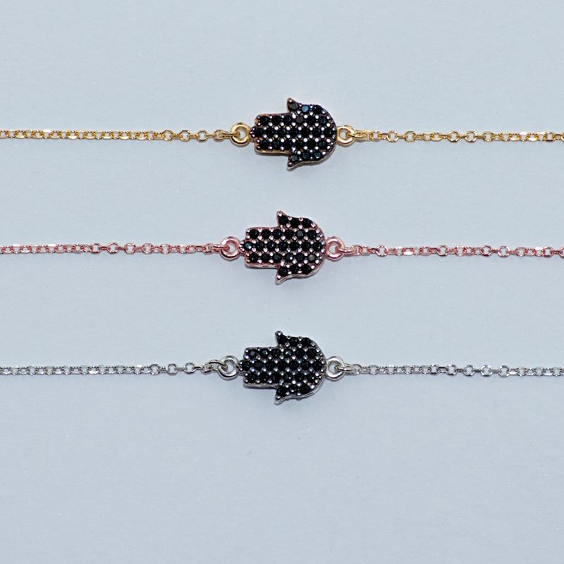 B086 Double Faced Hand Of Fatima Bracelet Size 1