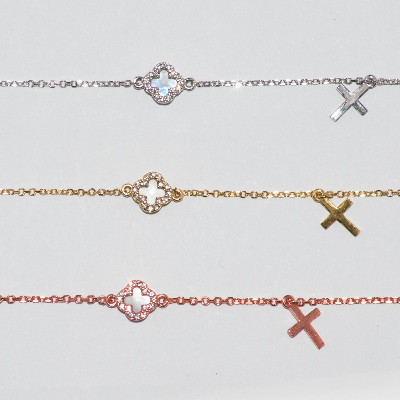 B134 Double Face Cross Design Bracelet Size 1