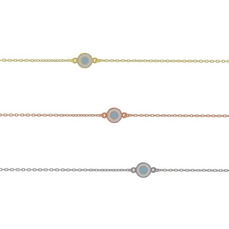 B170 Circle Eye Bracelet With Enamel