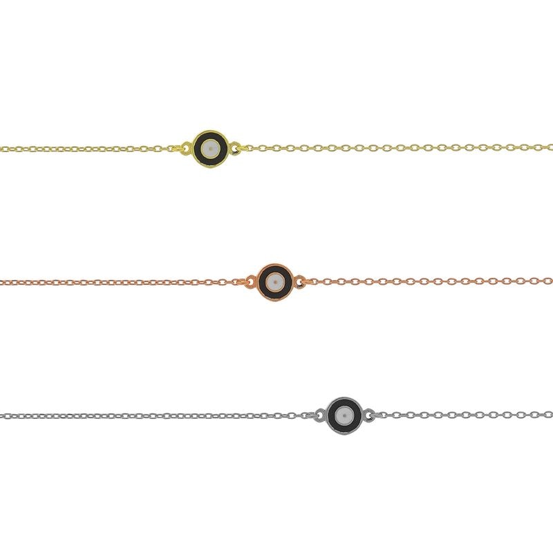 B170 Circle Eye Bracelet With Enamel