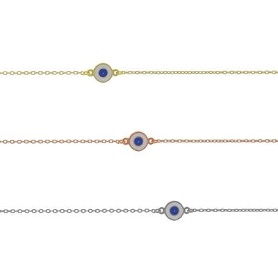 B170 Circle Eye Bracelet With Enamel