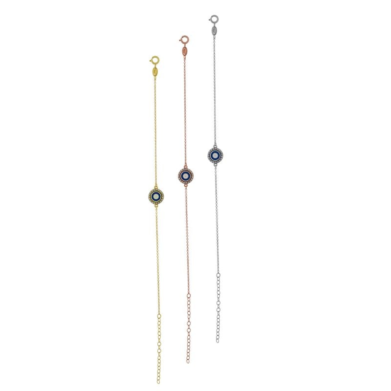 B201 Enamel Bracelet With Zirgonian Stones