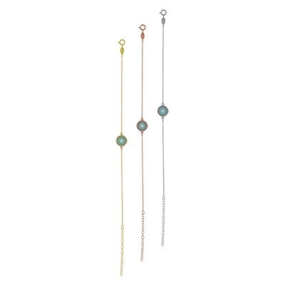 B201 Enamel Bracelet With Zirgonian Stones