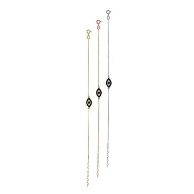 B202 Enamel Eye Bracelet With Zirgonian Stones