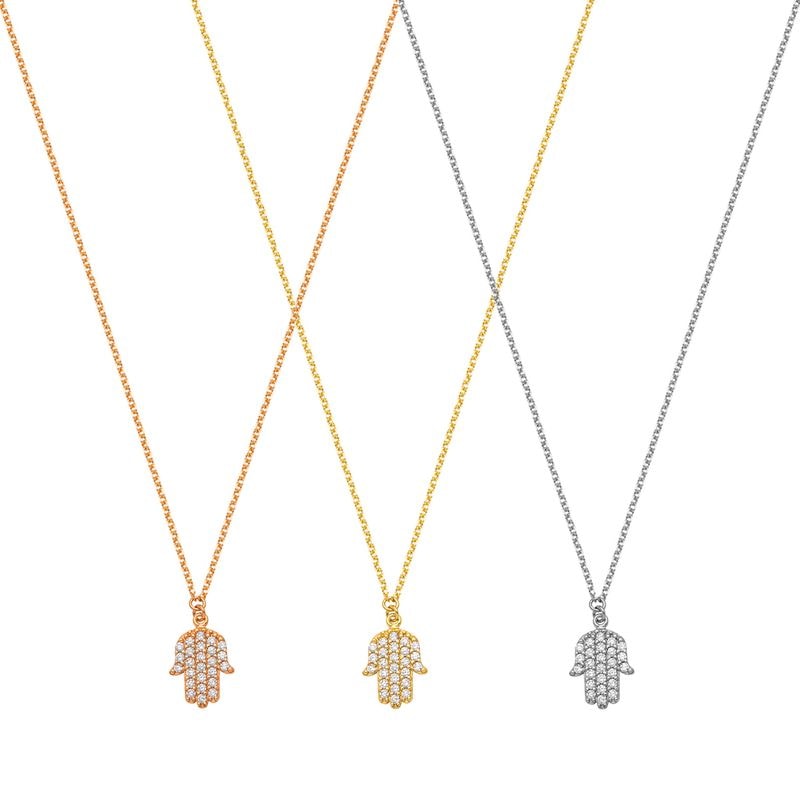 N045 Hand Of Fatima Necklace Medium Size