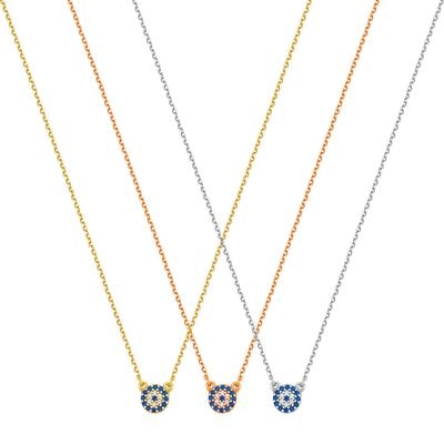 N058 Double Faced Evil Eye Necklace