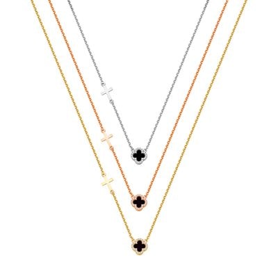 N066 Double Faced Design Necklace Medium Size