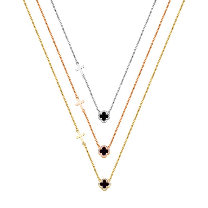 N066 Double Faced Design Necklace Medium Size