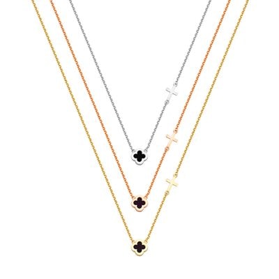 N066 Double Faced Design Necklace Medium Size