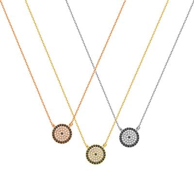 N070 Evil Eye Necklace Big Size
