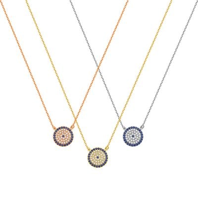 N070 Evil Eye Necklace Big Size