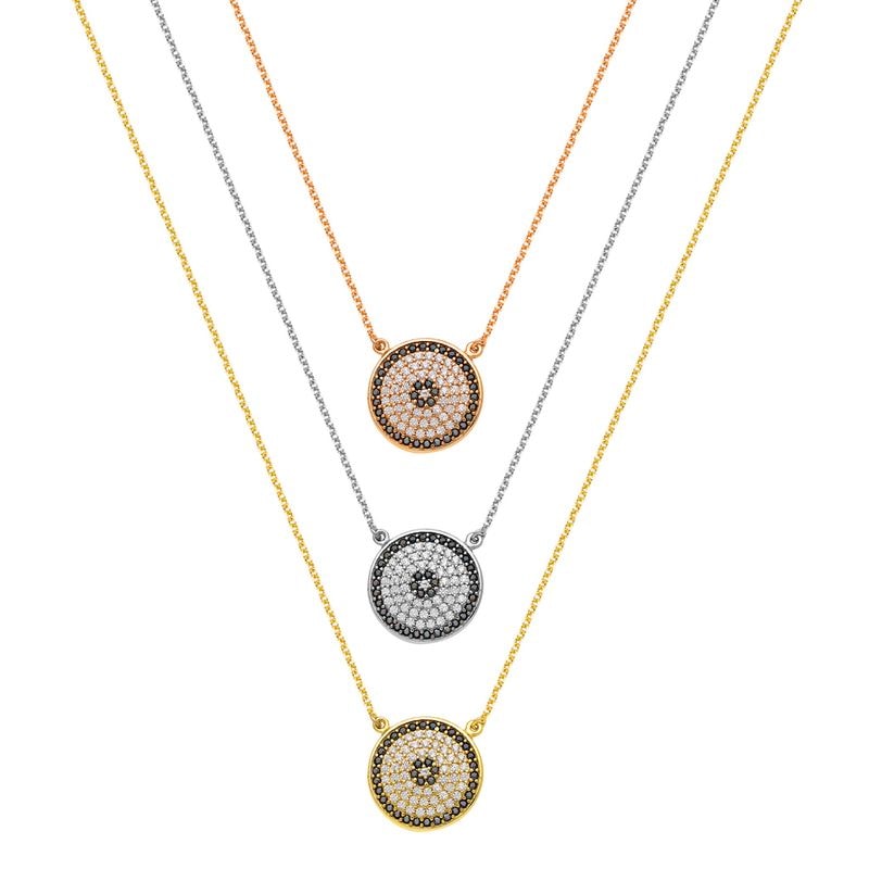 N071 Evil Eye Necklace Big Size