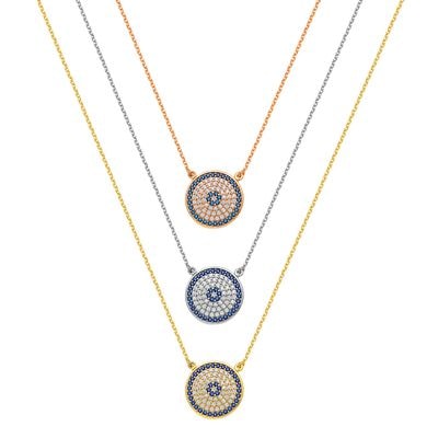N071 Evil Eye Necklace Big Size