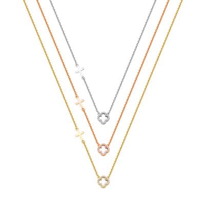 N078 Double Faced Design Necklace Medium Size
