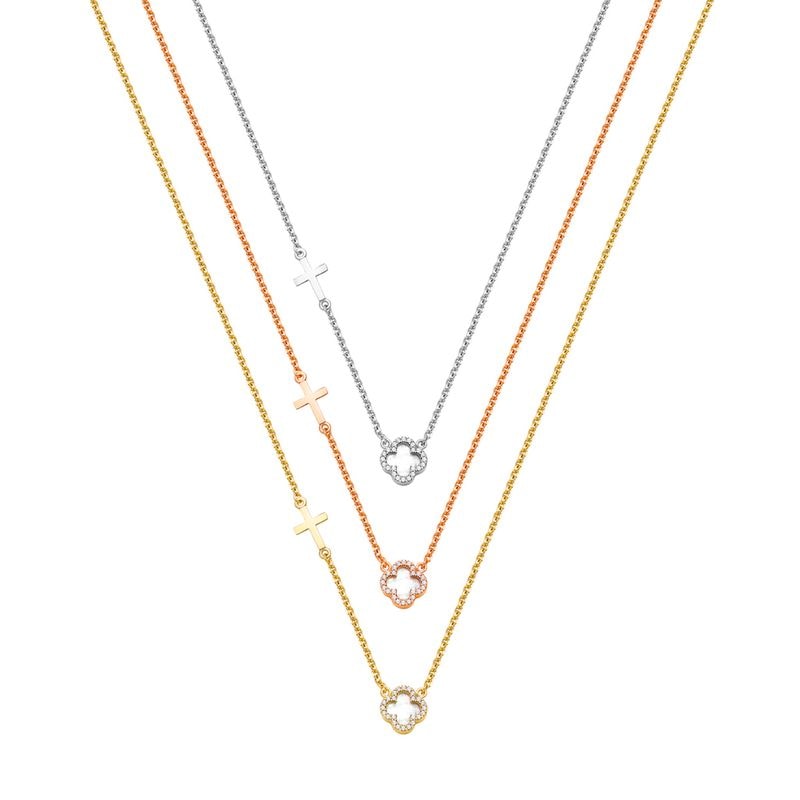 N078 Double Faced Design Necklace Medium Size