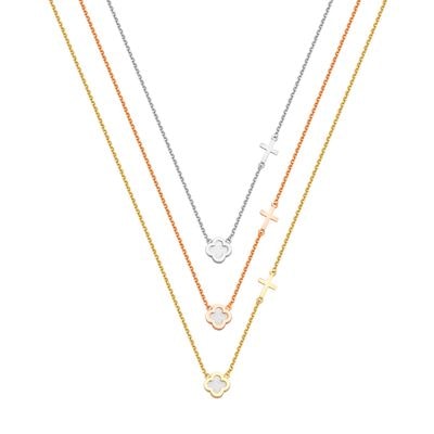 N078 Double Faced Design Necklace Medium Size