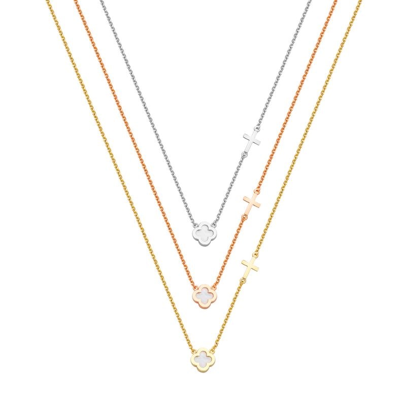 N078 Double Faced Design Necklace Medium Size