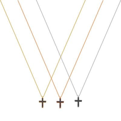 N079 Double Faced Cross Necklace