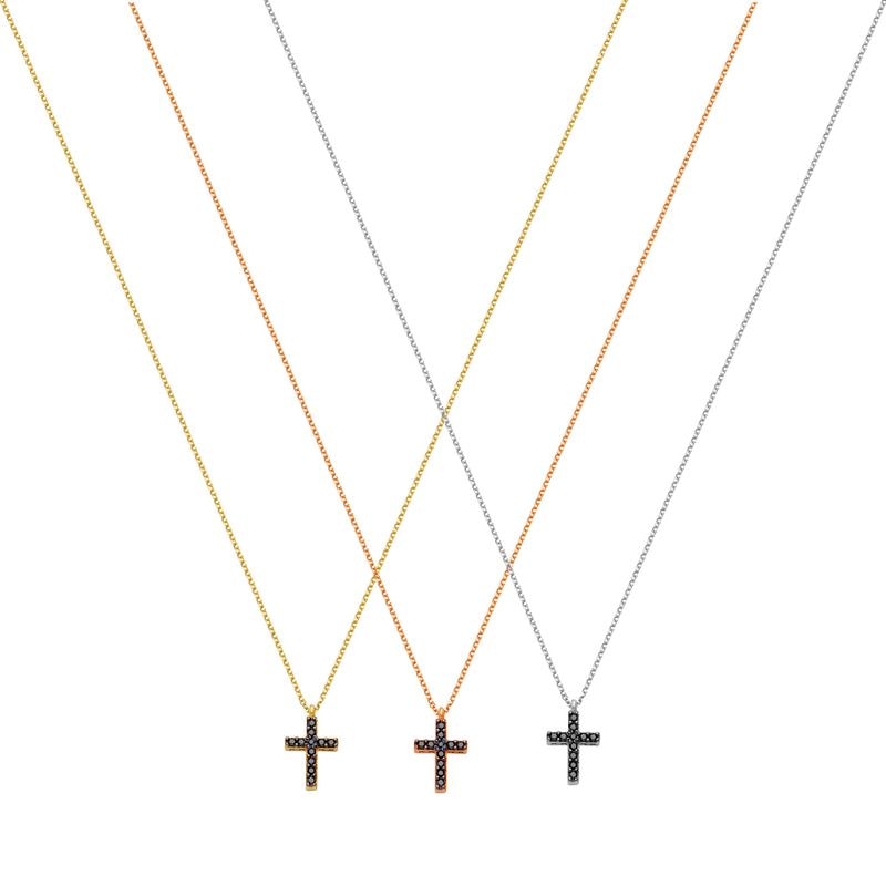 N079 Double Faced Cross Necklace