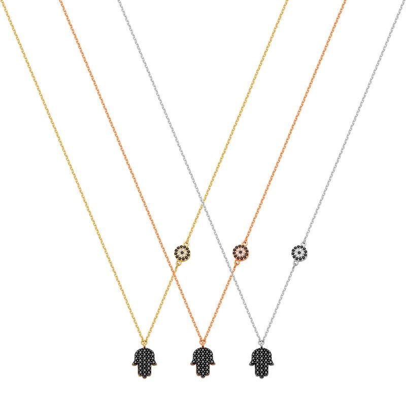 N087 Double Faced Hand Of Fatima Necklace