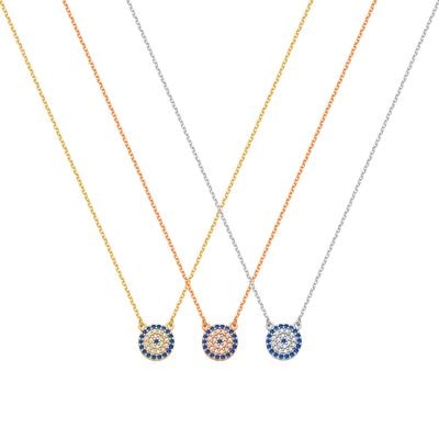 N091 Double Faced Evil Eye Necklace