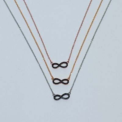 N098 Double Faced Infinity Necklace