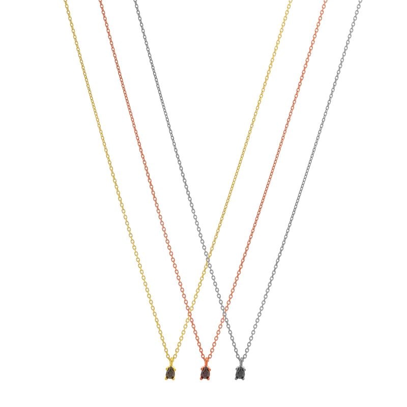 N144 Necklace With One Zirgonian Stone