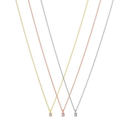 N144 Necklace With One Zirgonian Stone