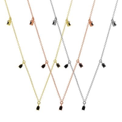 N148 Necklace With 5 Zirgonian Stones