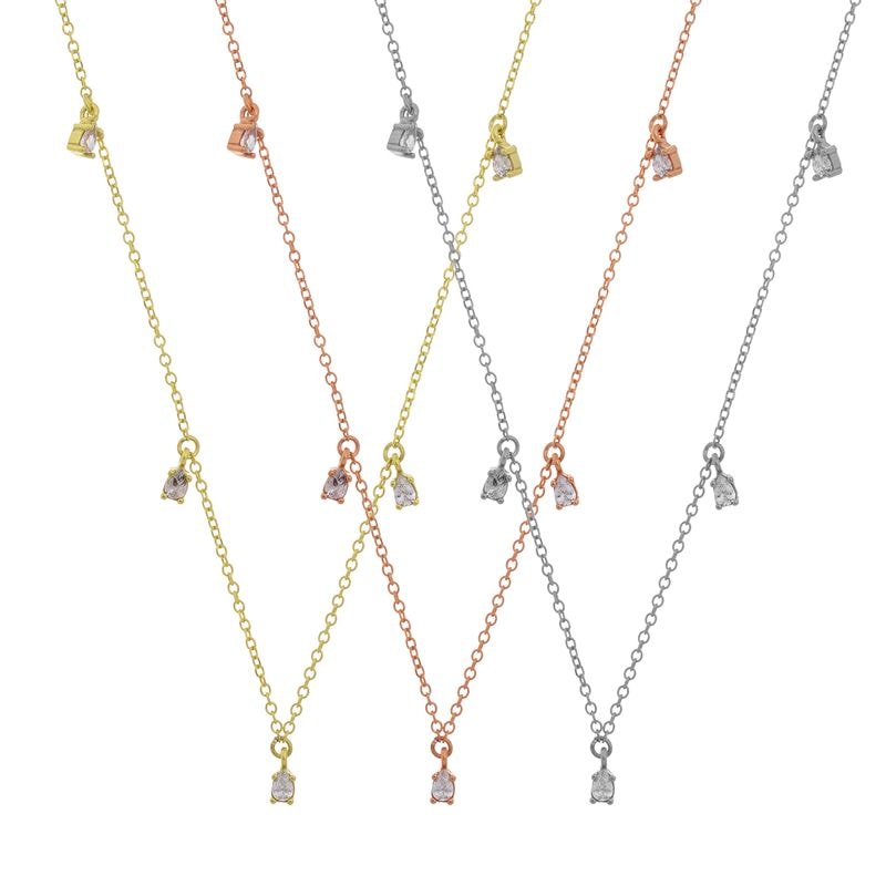 N148 Necklace With 5 Zirgonian Stones