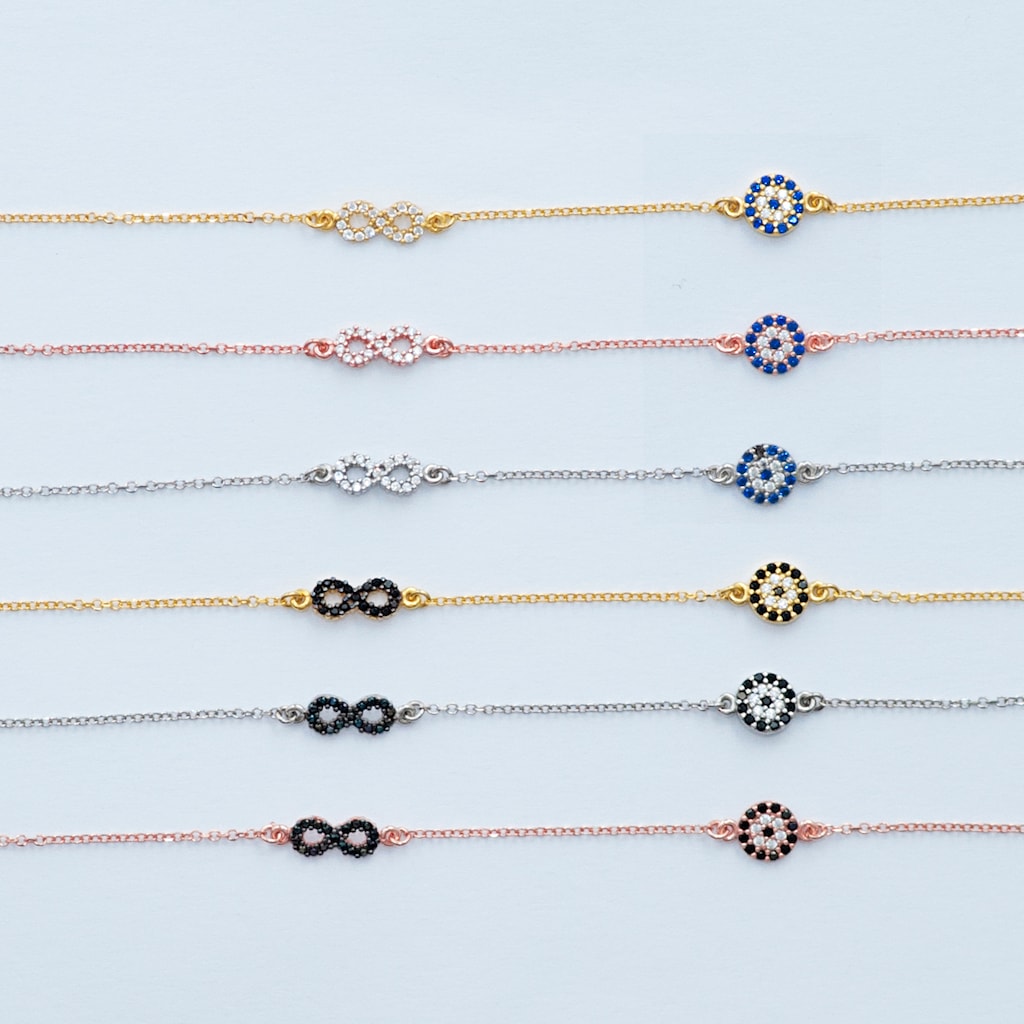 B044 Infinity Bracelet With Eye Small Size