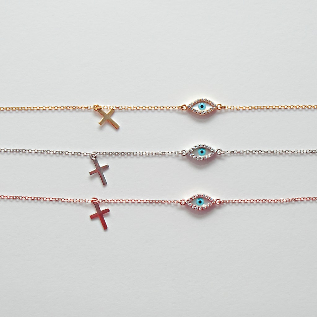 B063 Evil Eye Bracelet Double Faced Size 1