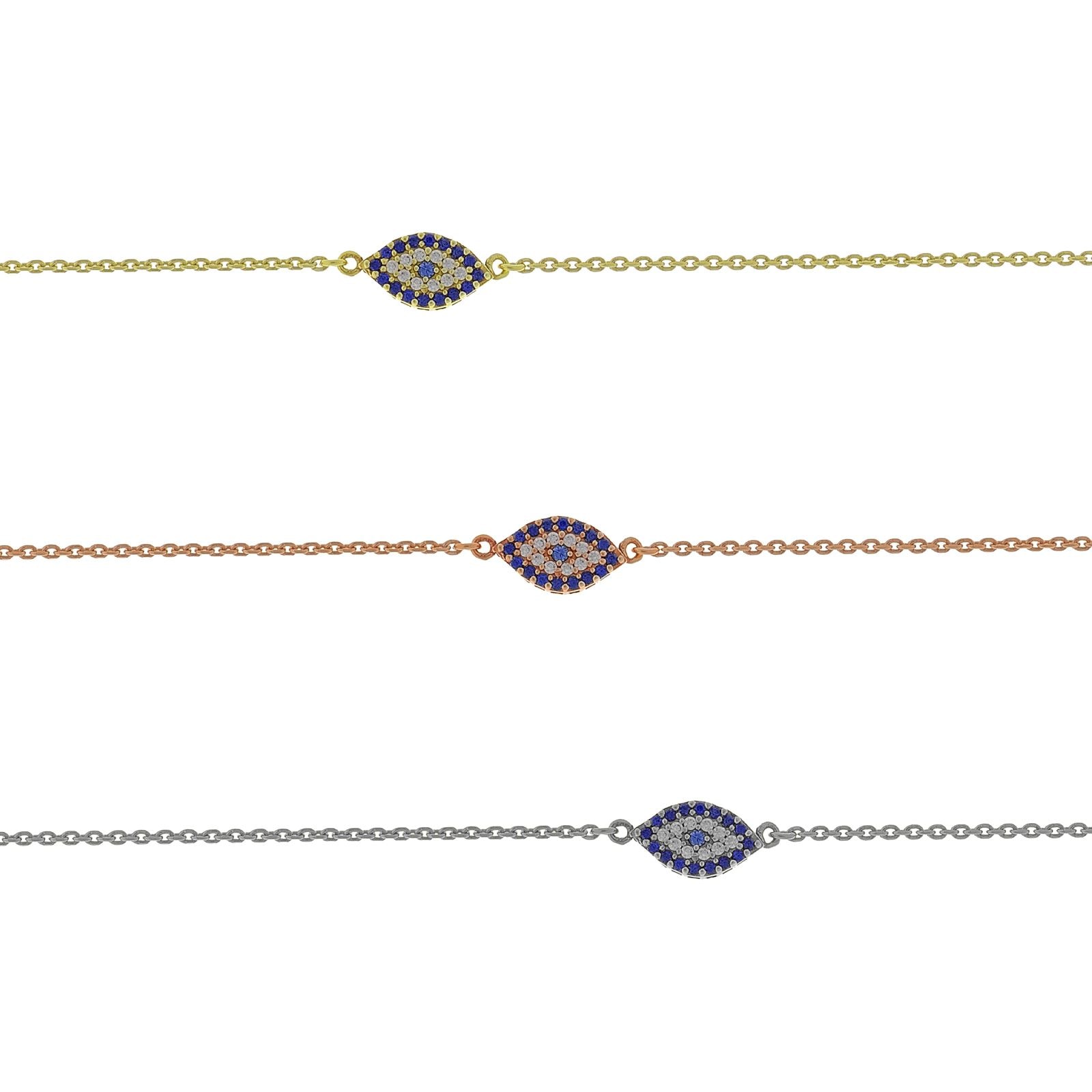 B174 Double Faced Evil Eye Bracelet Size 1