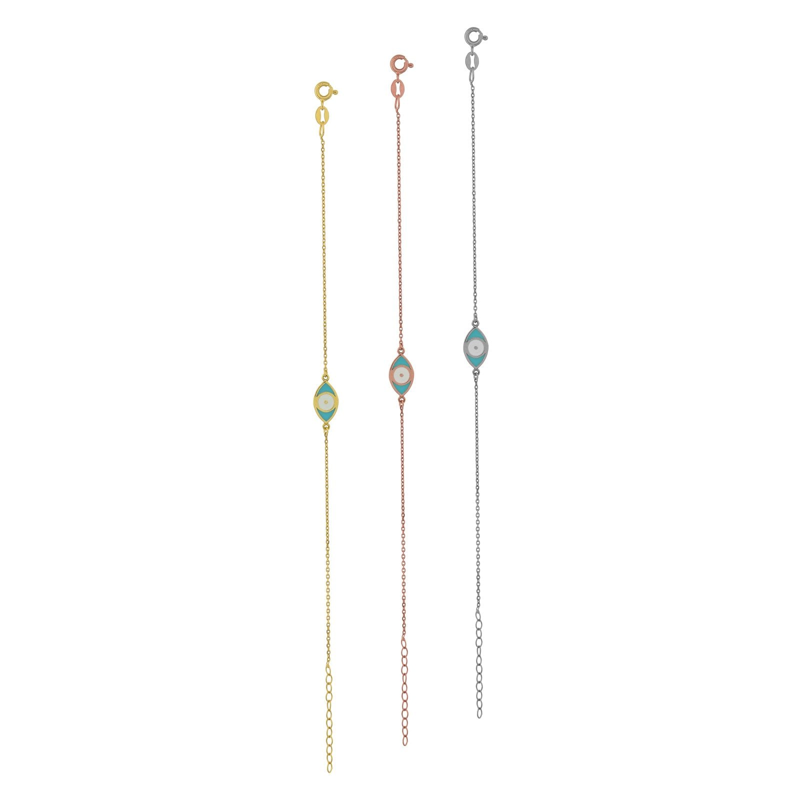 B209 Enamel Eye Bracelet