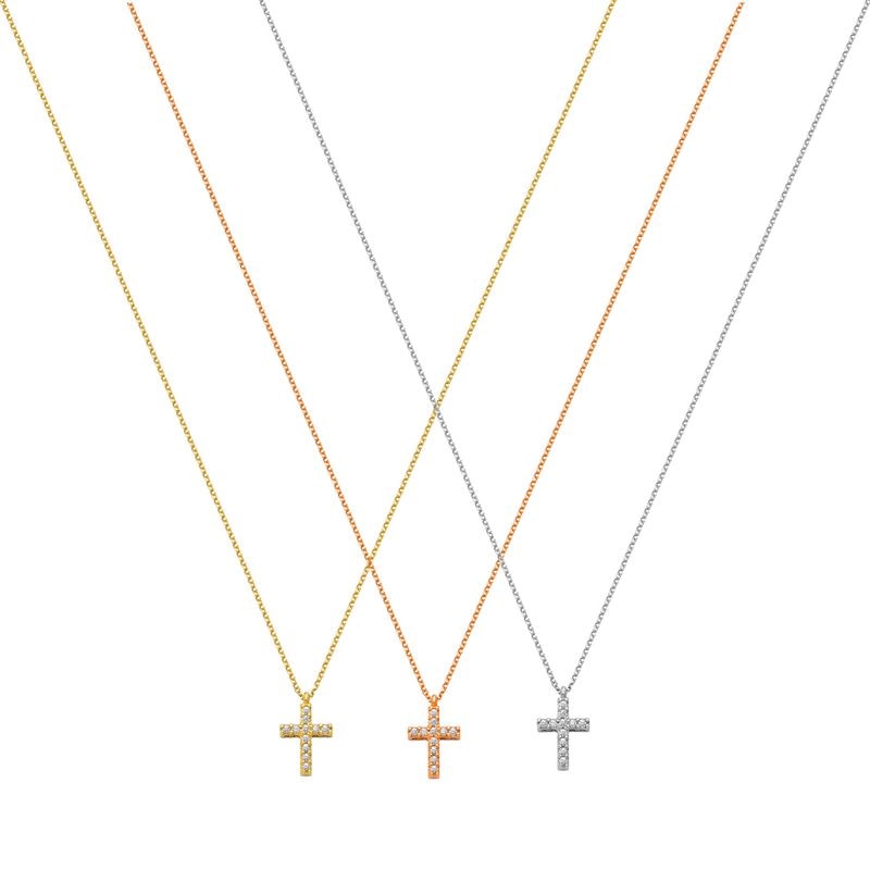 N079 Double Faced Cross Necklace