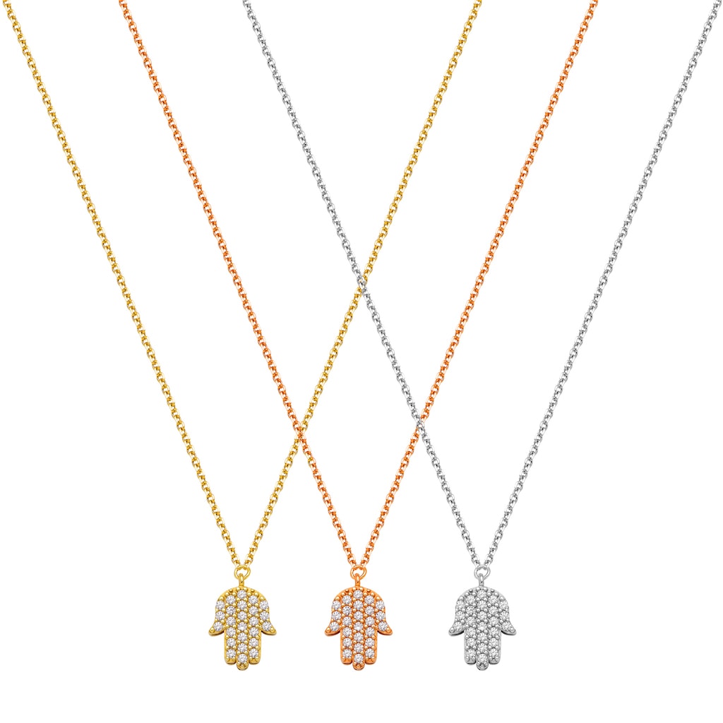 N085 Double Faced Hand Of Fatima Necklace