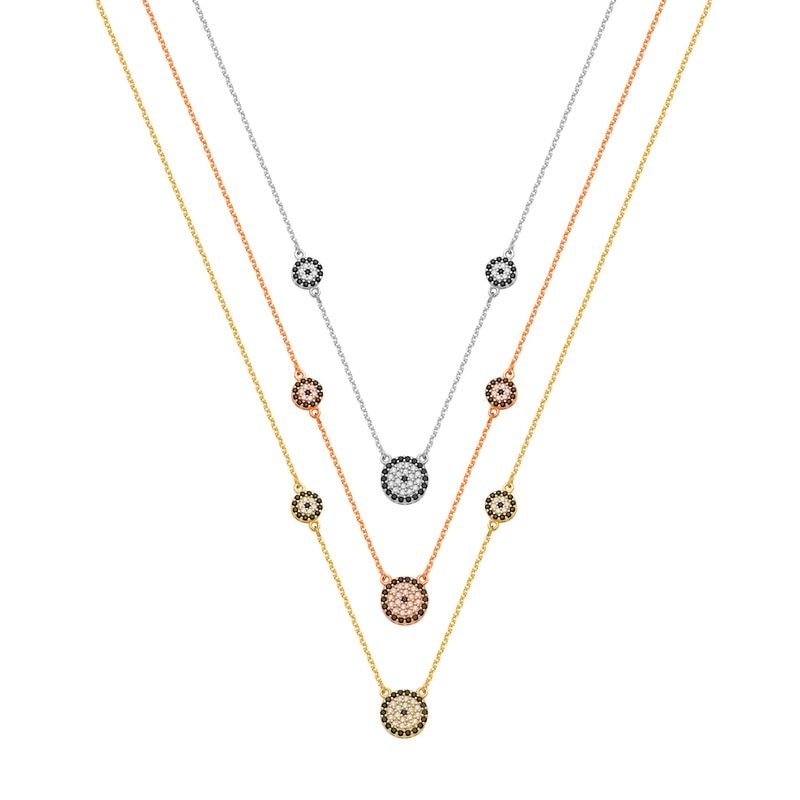 N090 Double Faced Evil Eye Necklace
