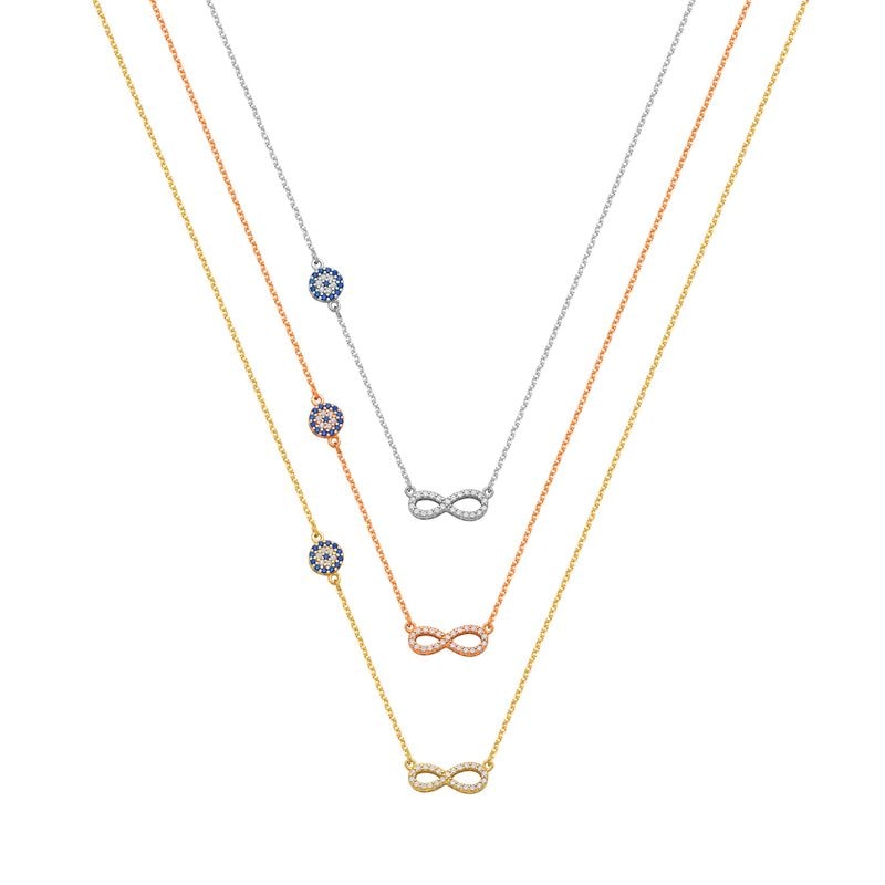 N095 Double Faced Infinity Necklace