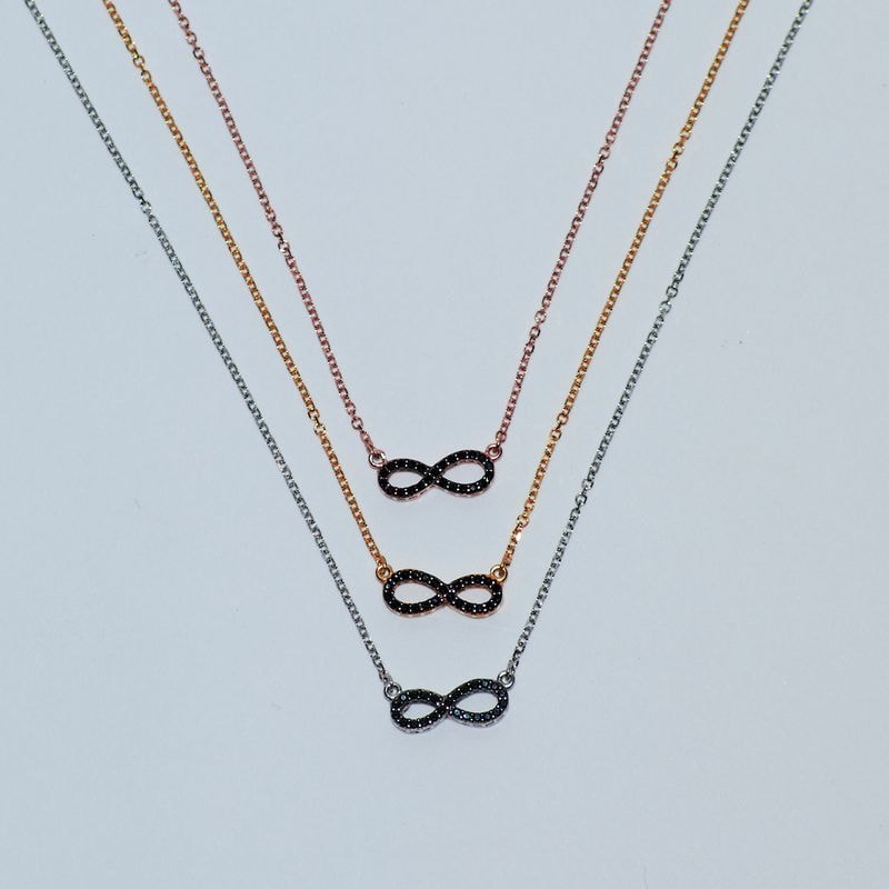 N098 Double Faced Infinity Necklace